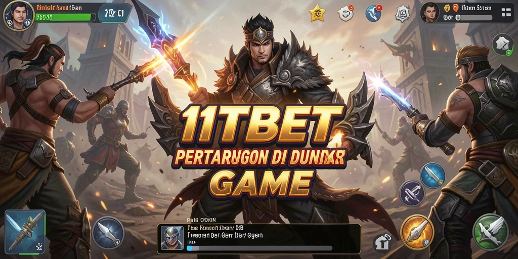 Tampilan screenshot utama 11TBET menampilkan pertarungan mendebarkan antara karakter ikonik.