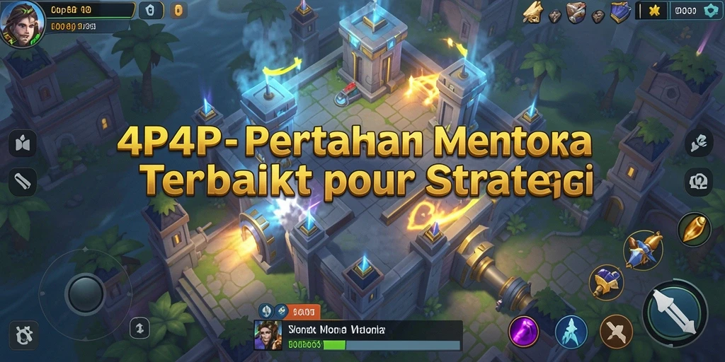 Tampilan gameplay 4P4P yang menegangkan dalam Tower Defense.