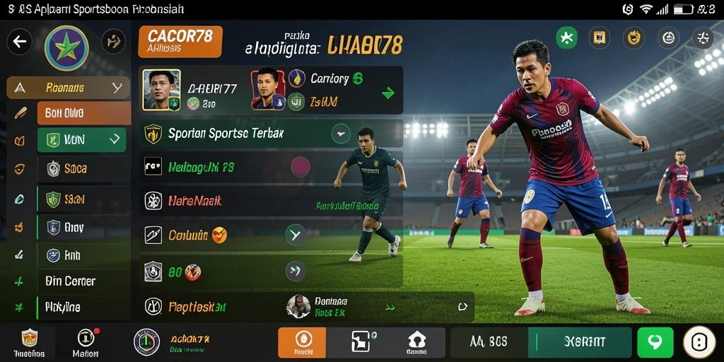 Screenshot utama CACOR78 menampilkan pengalaman taruhan olahraga yang mendebarkan.