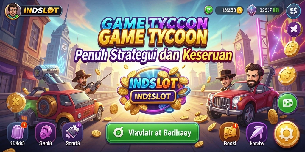 Tampilan gameplay INDSLOT yang menarik dengan elemen Tycoon yang mendebarkan.